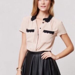 HD In Paris for Anthropologie Short Sleeve Blouse